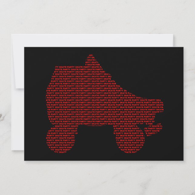 Skate Party Einladungen: Typstapel Einladung (Vorderseite)