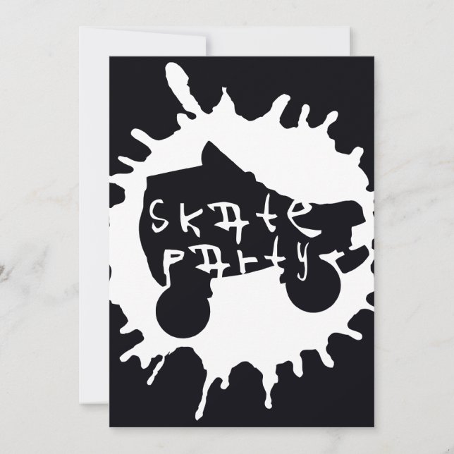 Skate-Plattform-Party Einladung (Vorderseite)