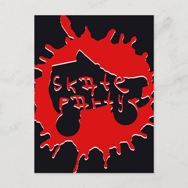 Skate-Plattform-Party Einladung (Vorderseite)