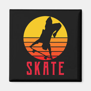 Skate Retro Vintage Skateboarder Skateboarding  Magnet