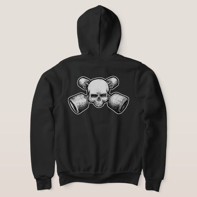 SKATE ROCK OG-StyleSkateboard Skull X truX ZIPPER Hoodie (AblageHinten)
