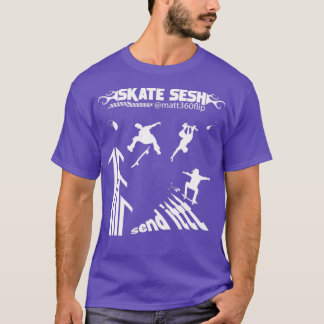 SKATE SESH Matt360Drehen Edition Skateboarder-Desi T-Shirt