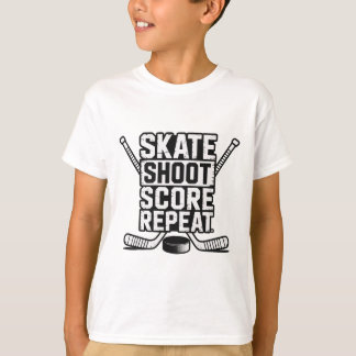 Skate Shoot Score Repeat _4  T-Shirt