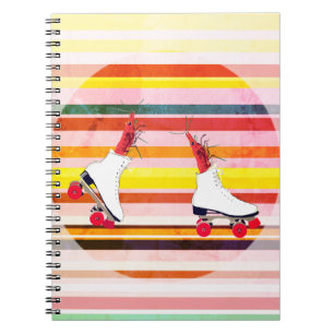 Skate, Shrimps auf Skate Surreal Art Notebook Notizblock