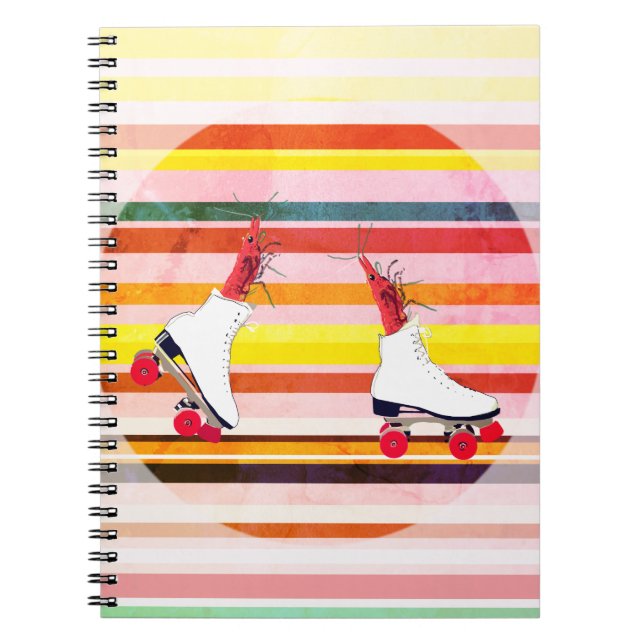 Skate, Shrimps auf Skate Surreal Art Notebook Notizblock (Vorderseite)