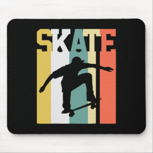 Skate Skateboard Skateboarder Skateboarding Retro Mousepad