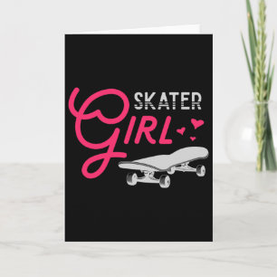 Skate Skateboarderin Frauen Mädchen Skaterin Skate Karte