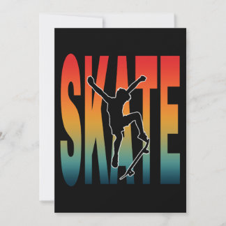 Skate Skateboarding Silhouette Einladung