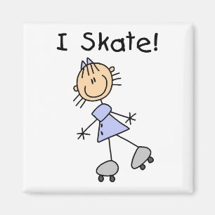 Skate-T-Shirts und Geschenke des Strichmännchen-I Magnet