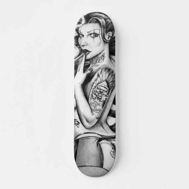 skate tattoo girls skateboard (Vorne)