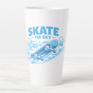 Skate The Sky – Blauer Drift Milchtasse