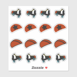 Skate und Helmabdeckung Roller Derby Stickers Aufkleber