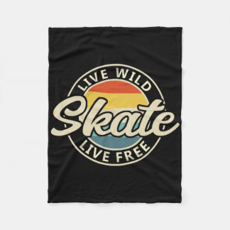 Skate Vintage 80s 90s Retro 1  Fleecedecke