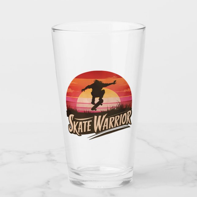Skate Warrior - Retro Sunset Vintage Glas (Vorderseite)
