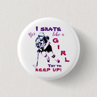 Skate Wie eine Girl-Taste, lila Button