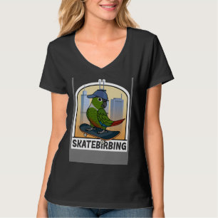 Skatebirbing Papagei in grüner Wange T-Shirt