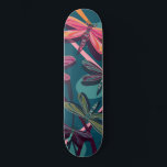 Skateboard<br><div class="desc">Eine psychedelisch zeichnend Digitale,  inspiriert von der Natur und den einzigartigen Farben und Formen von Libellen. Dieses Design zeichnet sich durch ein farbenprächtiges Libellenmuster vor einem abstrakten blauen Hintergrund aus Ziegeln und Wasser aus.</div>