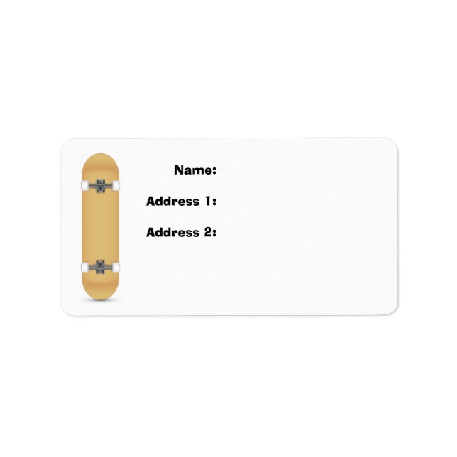 Skateboard 1 adressaufkleber (Vorne)