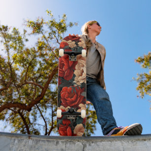 Skateboard #7 Floral Pattern