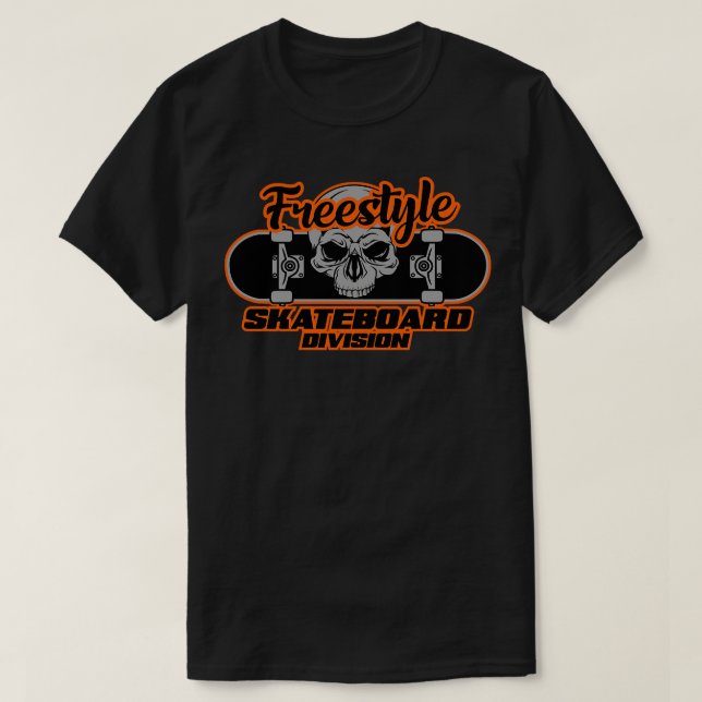 Skateboard Abzeichen T-Shirt (Design vorne)
