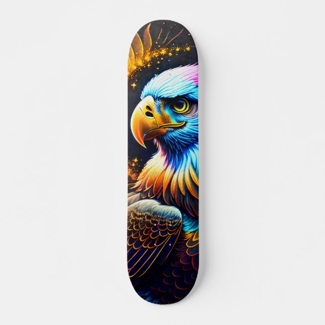 Skateboard Águila multicolor al acecho  (Vorne)