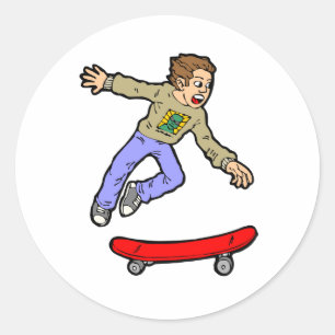 Skateboard Air Jump Skateboard Spaß Skateboard Runder Aufkleber