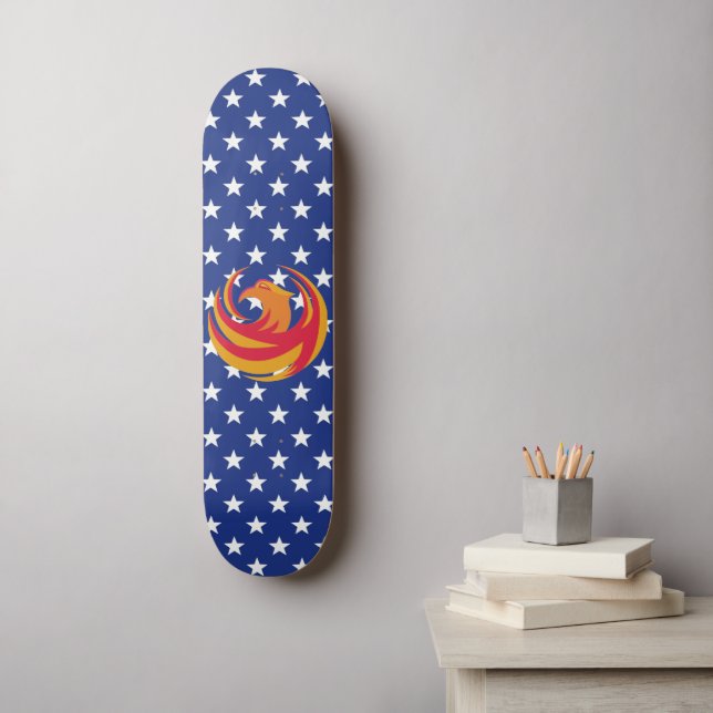 Skateboard - Anstieg des Phönix (Wandkunst)