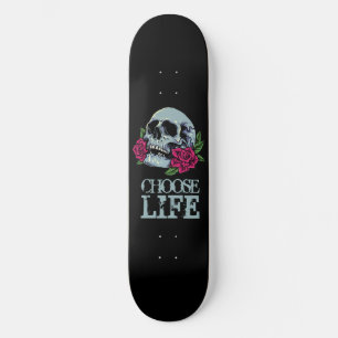 Skateboard Black Blue Skull POSTIVE WORTE