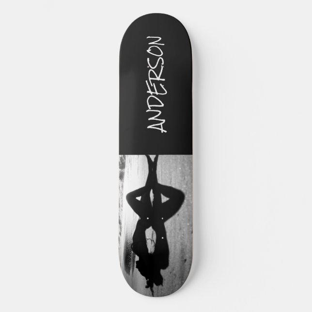 Skateboard Black Lady on Beach (Vorderseite)