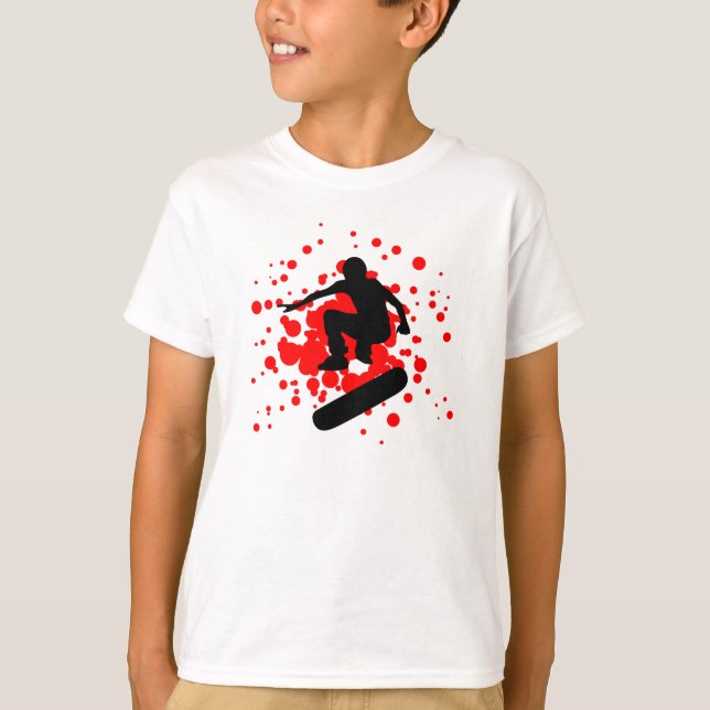 Skateboard. Blasen. T-Shirt (Vorderseite)