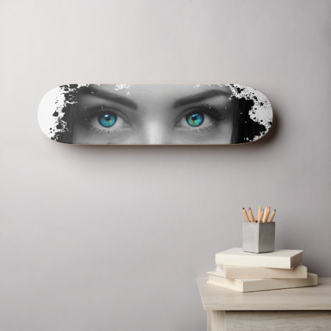 Skateboard Blue eyes (Wandkunst (Horz))
