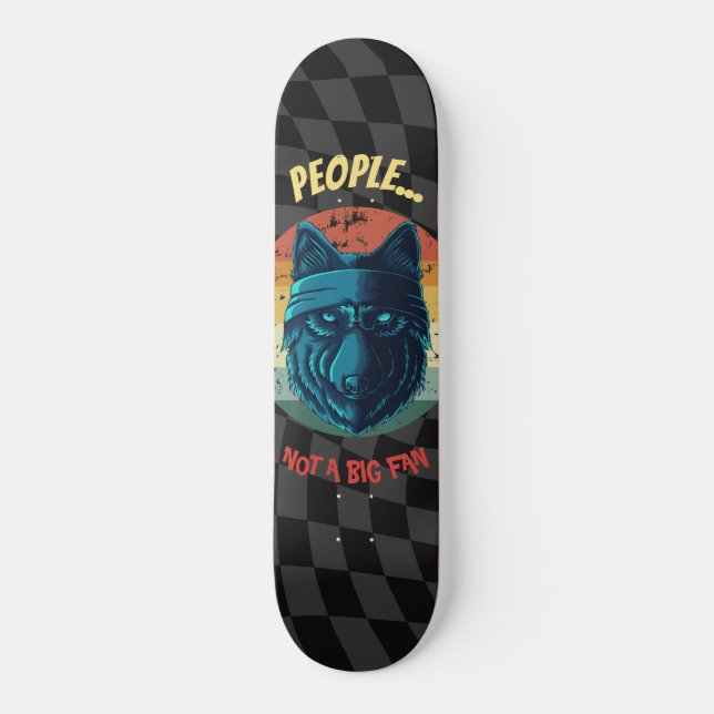 Skateboard Blue Wolf (Vorderseite)