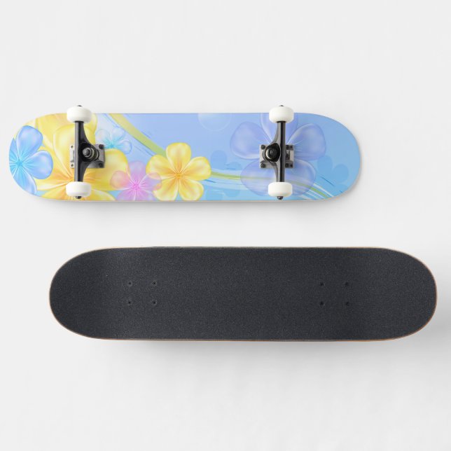 Skateboard-Blumenmuster Skateboard (Horizontal)
