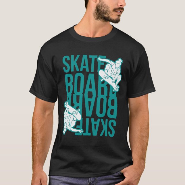 skateboard Camiseta T-Shirt (Vorderseite)