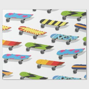 Skateboard Cartoon. Geschenkpapier