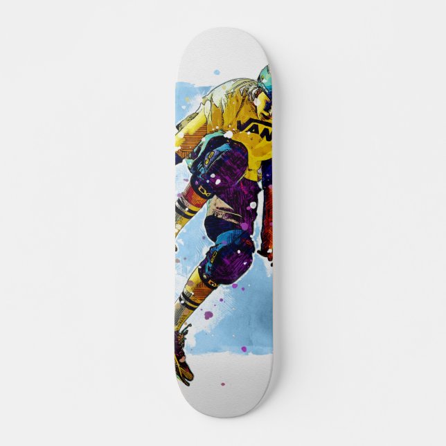 Skateboard Chico en patineta saltando (Vorne)