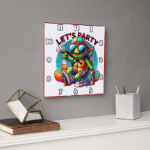 Skateboard Chill-vibes auf Schildkröten-Party