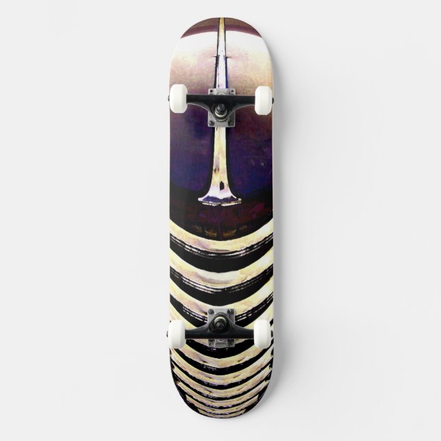 Skateboard Classic Car Chrome Grille. (Vorderseite)