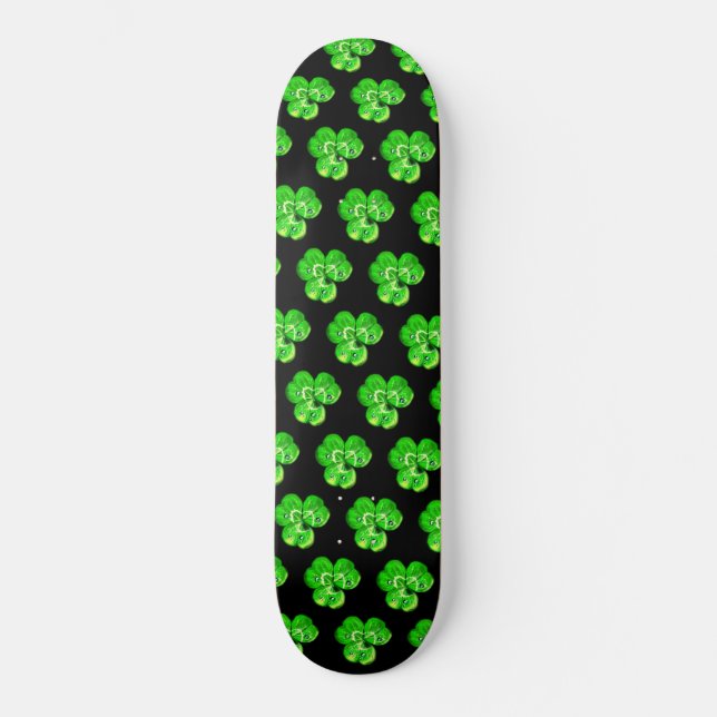 Skateboard Clovers - Benutzerdefinierte Farben (Vorderseite)