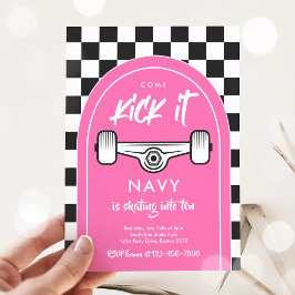 Skateboard Come Kick It Urban Sport Geburtstagspar Einladung