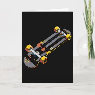 Skateboard Comic Style Skateboard-Fan Karte