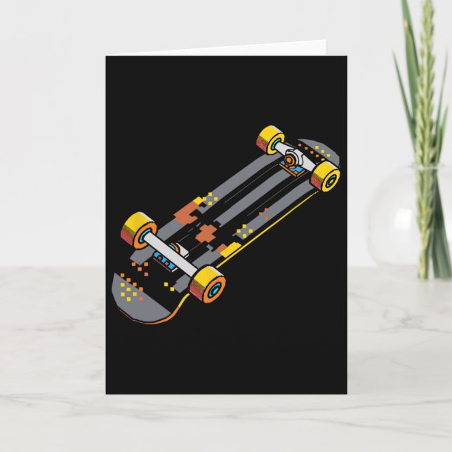 Skateboard Comic Style Skateboard-Fan  Karte (Vorderseite)