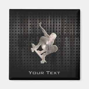 Skateboard; Cool Schwarz Magnet