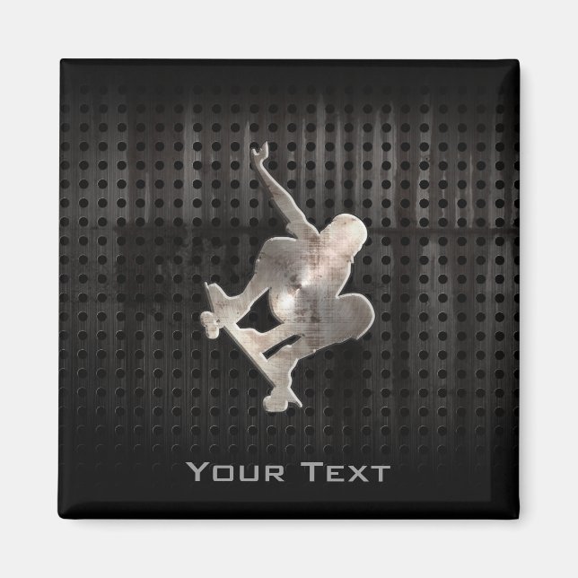 Skateboard; Cool Schwarz Magnet (Vorne)