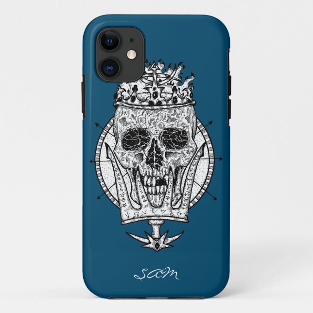 Skateboard Custom Skeleton Nautical King Case-Mate iPhone Hülle (Rückseite)