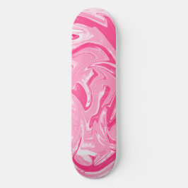 Skateboard Deck aus rosa Marmor