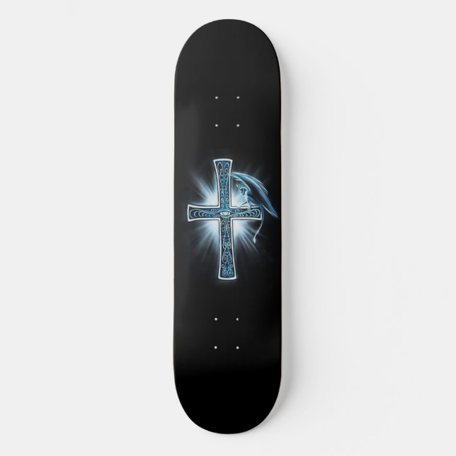 Skateboard Deck "Cross and Gargoyle" (Vorderseite)