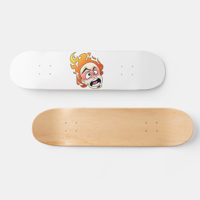 Skateboard-Deck mit dem Scovillicer-Feuerkopf Skateboard (Horizontal)