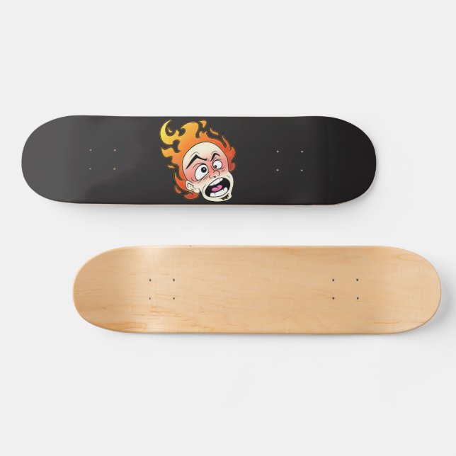 Skateboard-Deck mit dem Scovillicer-Feuerkopf Skateboard (Horizontal)