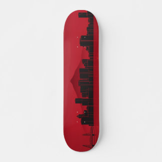 Skateboard Deck - Portland Skyline - Rot